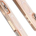 Carcasa Bizon SparklO cu MagSafe compatibila cu iPhone 16 Pro Max, Glitter Orange 5 - lerato.ro