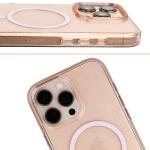 Carcasa Bizon SparklO cu MagSafe compatibila cu iPhone 16 Pro Max, Glitter Orange 6 - lerato.ro