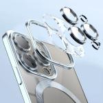 Carcasa cu protectie pentru camera Bizon GuardO cu MagSafe compatibila cu iPhone 16 Pro Max, Transparent / Albastru 4 - lerato.ro