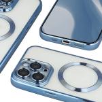 Carcasa cu protectie pentru camera Bizon GuardO cu MagSafe compatibila cu iPhone 16 Pro Max, Transparent / Albastru 5 - lerato.ro
