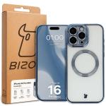 Carcasa cu protectie pentru camera Bizon GuardO cu MagSafe compatibila cu iPhone 16 Pro Max, Transparent / Albastru 6 - lerato.ro
