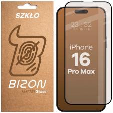 Folie sticla securizata Bizon Glass Matte compatibila cu iPhone 16 Pro Max, Negru