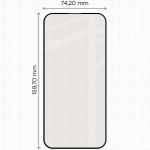 Folie sticla securizata Bizon Glass Matte compatibila cu iPhone 16 Pro Max, Negru 3 - lerato.ro