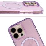 Carcasa Bizon SparklO cu MagSafe compatibila cu iPhone 16 Pro Max, Glitter Purple 6 - lerato.ro