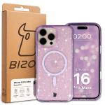 Carcasa Bizon SparklO cu MagSafe compatibila cu iPhone 16 Pro Max, Glitter Purple 7 - lerato.ro