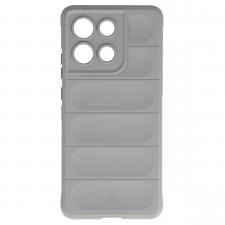 Carcasa Bizon Tur compatibila cu Motorola Moto G86 Power 5G, Light Grey