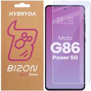 Folie sticla hibrid Bizon Glass Mule compatibila cu Motorola Moto G86 Power 5G, Transparent