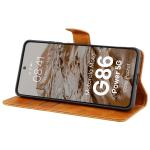 Husa flip cover Bizon Pocket compatibila cu Motorola Moto G86 Power 5G, Maro 6 - lerato.ro