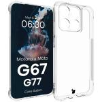 Carcasa Bizon Salpa compatibila cu Motorola Moto G67 5G / G77 5G, Transparent 3 - lerato.ro