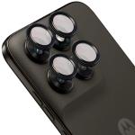 Folie sticla securizata camera foto Bizon Glass Snap Lens compatibila cu Motorola Moto G67 5G / G77 5G, Negru 2 - lerato.ro