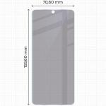 Folie sticla hibrid Bizon Glass Mule Shadow Privacy compatibila cu Motorola Moto E15, Negru 3 - lerato.ro