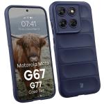 Carcasa Bizon Tur compatibila cu Motorola Moto G67 5G / G77 5G, Dark Blue 3 - lerato.ro