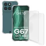 Kit protectie 3 in 1 BizonMobile Clear Pack, Carcasa Bizon Salpa si 2 folii Bizon Glass Hydrogel, compatibil cu Motorola Moto G67 5G / G77 5G, Transparent 2 - lerato.ro