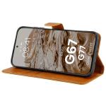 Husa flip cover Bizon Pocket compatibila cu Motorola Moto G67 5G / G77 5G, Maro 6 - lerato.ro