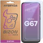 Set 2 folii sticla hibrid Bizon Hybrid Mule Duo compatibile cu Motorola Moto G67 5G, Transparent 2 - lerato.ro