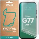 Set 2 folii protectie Bizon Hydrogel Duo compatibile cu Motorola Moto G67 5G / G77 5G, Transparent 2 - lerato.ro