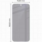 Folie sticla hibird Bizon Hybrid Shadow Privacy compatibila cu Motorola Moto G67 5G, Negru 3 - lerato.ro