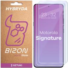Set 2 folii sticla hibrid Bizon Glass Mule Duo compatibile cu Motorola Signature, Transparent