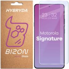 Folie sticla hibrid Bizon Glass Mule compatibila cu Motorola Signature, Transparent