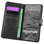 Husa flip cover Bizon Pocket compatibila cu Motorola Signature, Negru 3 - lerato.ro