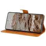 Husa flip cover Bizon Pocket compatibila cu Motorola Signature, Maro 6 - lerato.ro
