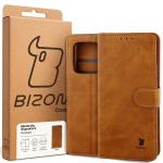 Husa flip cover Bizon Pocket compatibila cu Motorola Signature, Maro 7 - lerato.ro