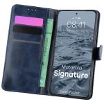 Husa flip cover Bizon Pocket compatibila cu Motorola Signature, Navy Blue 3 - lerato.ro