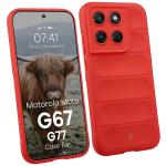 Carcasa Bizon Tur compatibila cu Motorola Moto G67 5G / G77 5G, Rosu 3 - lerato.ro