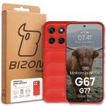Carcasa Bizon Tur compatibila cu Motorola Moto G67 5G / G77 5G, Rosu 9 - lerato.ro
