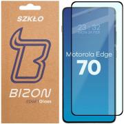 Folie sticla securizata Bizon Glass Edge 2 compatibila cu Motorola Edge 70, Negru