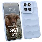 Carcasa Bizon Tur compatibila cu Motorola Moto G67 5G / G77 5G, Light Blue 3 - lerato.ro