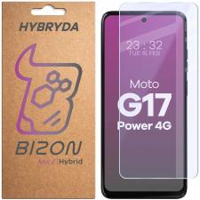 Folie sticla hibrid Bizon Hybrid Mule compatibila cu Motorola Moto G17 Power, Transparent