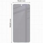 Folie sticla hibird Bizon Hybrid Shadow Privacy compatibila cu Motorola Moto G17, Negru 3 - lerato.ro