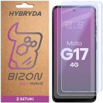 Set 2 folii sticla hibrid Bizon Hybrid Mule Duo compatibile cu Motorola Moto G17, Transparent 2 - lerato.ro