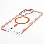Carcasa Bizon Marco compatibila cu Samsung Galaxy S26 Ultra, Transparent / Portocaliu 4 - lerato.ro