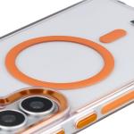 Carcasa Bizon Marco compatibila cu Samsung Galaxy S26 Ultra, Transparent / Portocaliu 6 - lerato.ro