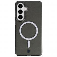 Huse si carcase Samsung , Carcasa Bizon SparklO cu MagSafe compatibila cu Samsung Galaxy S26 Plus, Glitter Black, lerato.ro