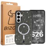 Carcasa Bizon SparklO cu MagSafe compatibila cu Samsung Galaxy S26 Plus, Glitter Black 7 - lerato.ro