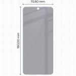 Folie sticla hibird Bizon Hybrid Shadow Privacy compatibila cu Motorola Moto G17 Power, Negru 3 - lerato.ro