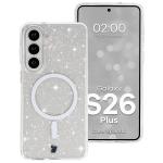 Carcasa Bizon SparklO cu MagSafe compatibila cu Samsung Galaxy S26 Plus, Glitter Clear 3 - lerato.ro