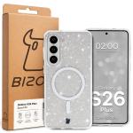 Carcasa Bizon SparklO cu MagSafe compatibila cu Samsung Galaxy S26 Plus, Glitter Clear 7 - lerato.ro