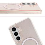 Carcasa Bizon SparklO cu MagSafe compatibila cu Samsung Galaxy S26 Plus, Glitter Orange 6 - lerato.ro