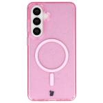 Carcasa Bizon SparklO cu MagSafe compatibila cu Samsung Galaxy S26 Plus, Glitter Pink 2 - lerato.ro