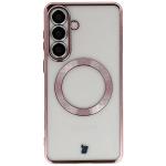 Carcasa cu protectie pentru camera Bizon GuardO cu MagSafe compatibila cu Samsung Galaxy S26 Plus, Transparent / Roz 2 - lerato.ro