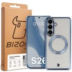 Carcasa cu protectie pentru camera Bizon GuardO cu MagSafe compatibila cu Samsung Galaxy S26 Plus, Transparent / Albastru 6 - lerato.ro