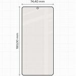 Set 2 folii sticla securizata Bizon Glass Matte Duo compatibile cu Samsung Galaxy S26 Ultra, Negru 3 - lerato.ro