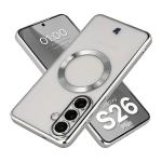 Carcasa cu protectie pentru camera Bizon GuardO cu MagSafe compatibila cu Samsung Galaxy S26 Plus, Clear / Silver 3 - lerato.ro