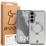Carcasa cu protectie pentru camera Bizon GuardO cu MagSafe compatibila cu Samsung Galaxy S26 Plus, Clear / Silver 6 - lerato.ro