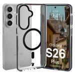 Carcasa Bizon Marco compatibila cu Samsung Galaxy S26 Plus, Transparent / Negru 3 - lerato.ro