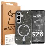 Carcasa Bizon SparklO cu MagSafe compatibila cu Samsung Galaxy S26, Glitter Black 7 - lerato.ro